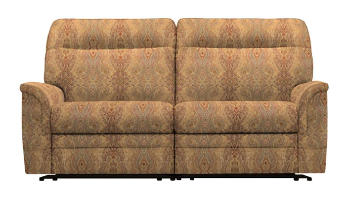 Parker Knoll Hudson Large 2 Seater Power Recliner in Baslow Medallion Gold Fabric